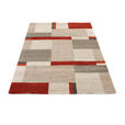 WEBTEPPICH 80/150 cm Palazzo Bloc  - Beige/Rot, KONVENTIONELL, Textil (80/150cm) - Novel