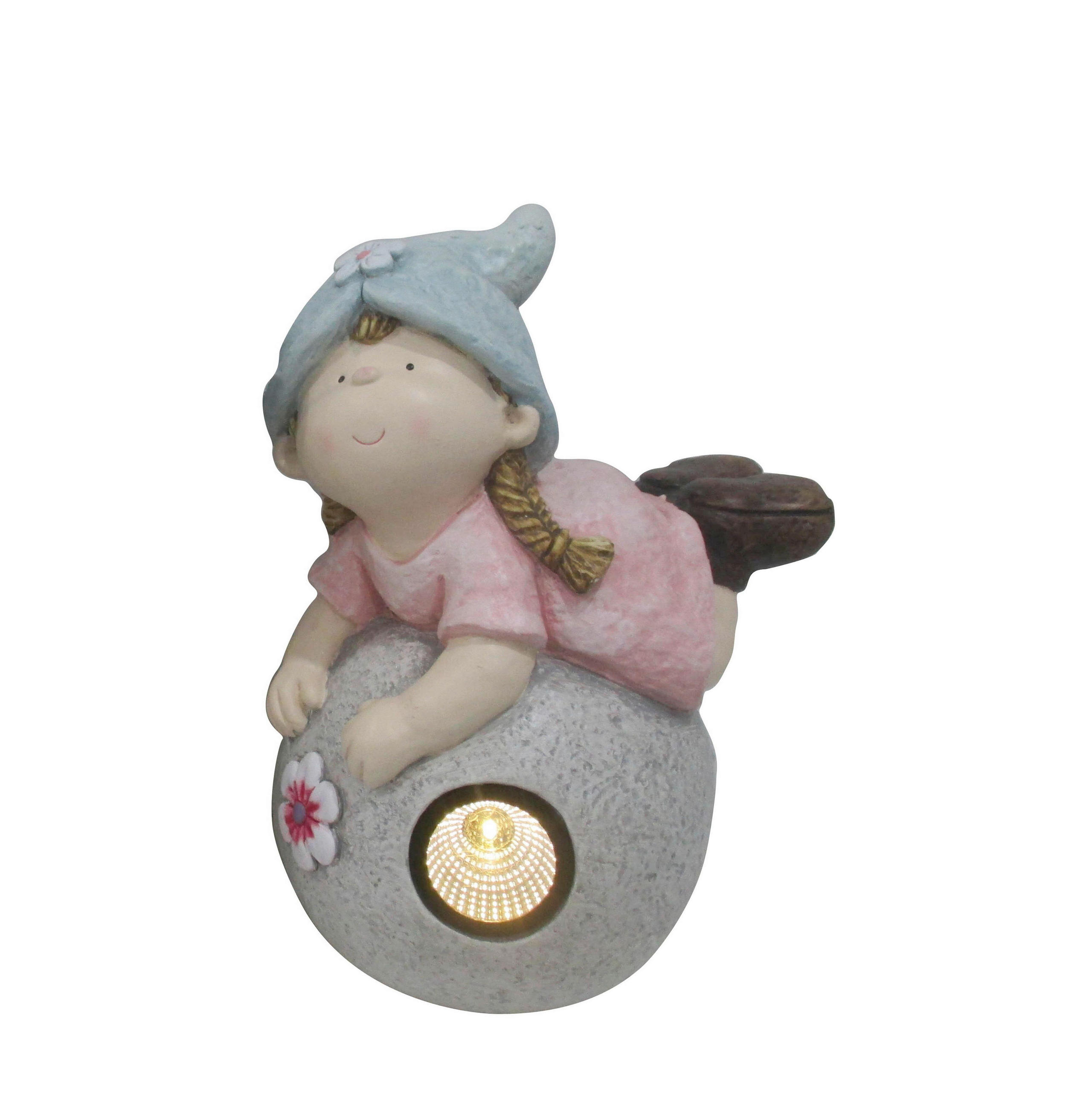 DEKOFIGUR KIND  - Blau/Pink, LIFESTYLE, Kunststoff (29/40,5/22,5cm)