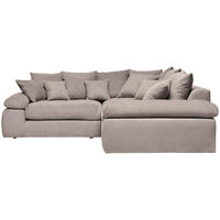 ECKSOFA Taupe Webstoff  - Taupe/Schwarz, Design, Kunststoff/Textil (284/284cm) - Carryhome
