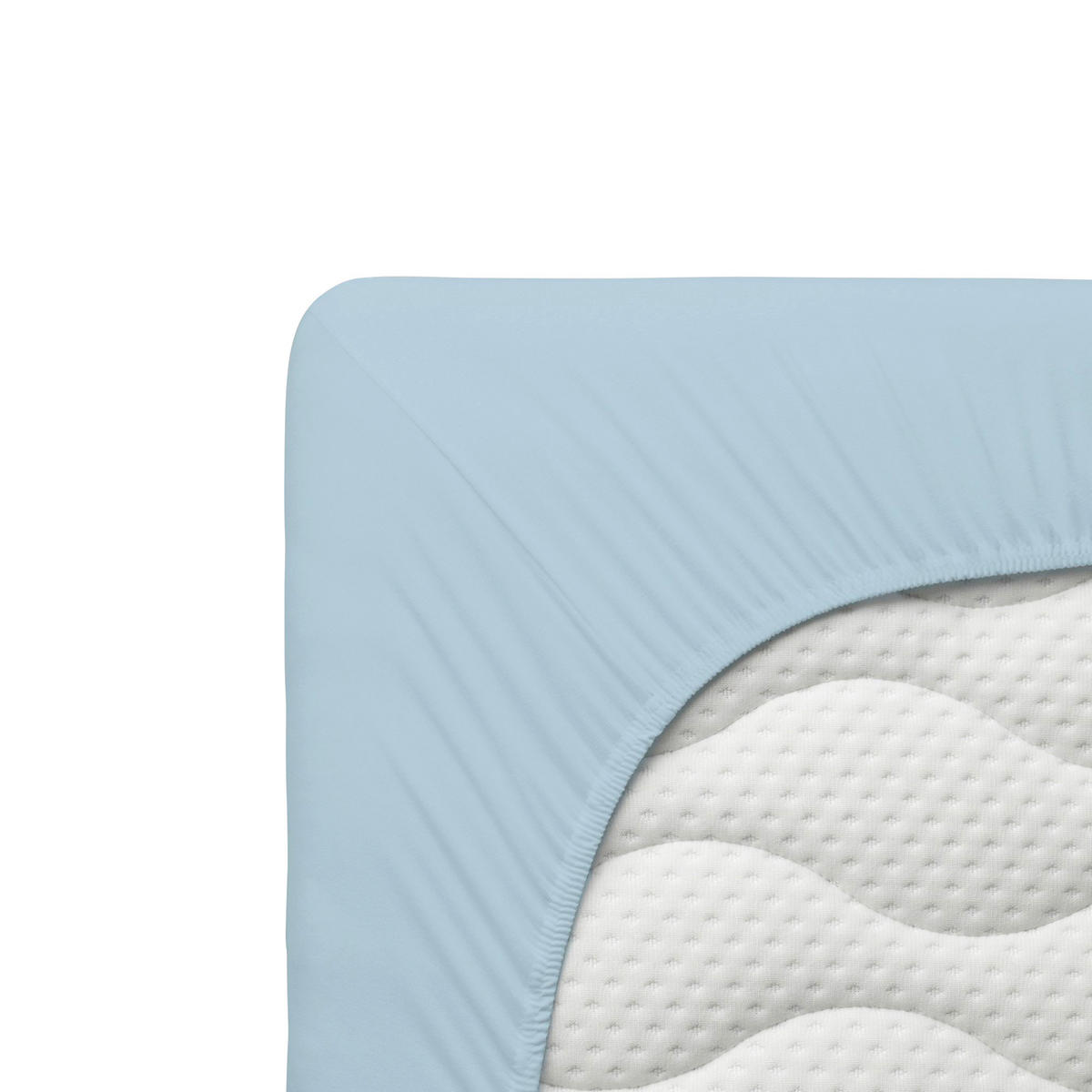 SPANNBETTTUCH PURE Jersey  - Hellblau, Basics, Textil (90-100/190-220cm) - Schlafgut