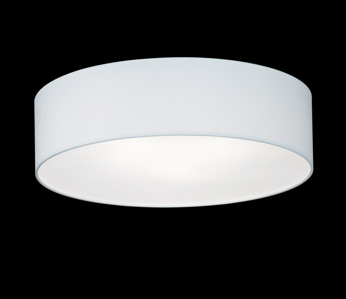 DECKENLEUCHTE  45/12 cm    - Weiss, Konventionell, Textil (45/12cm) - Fischer & Honsel