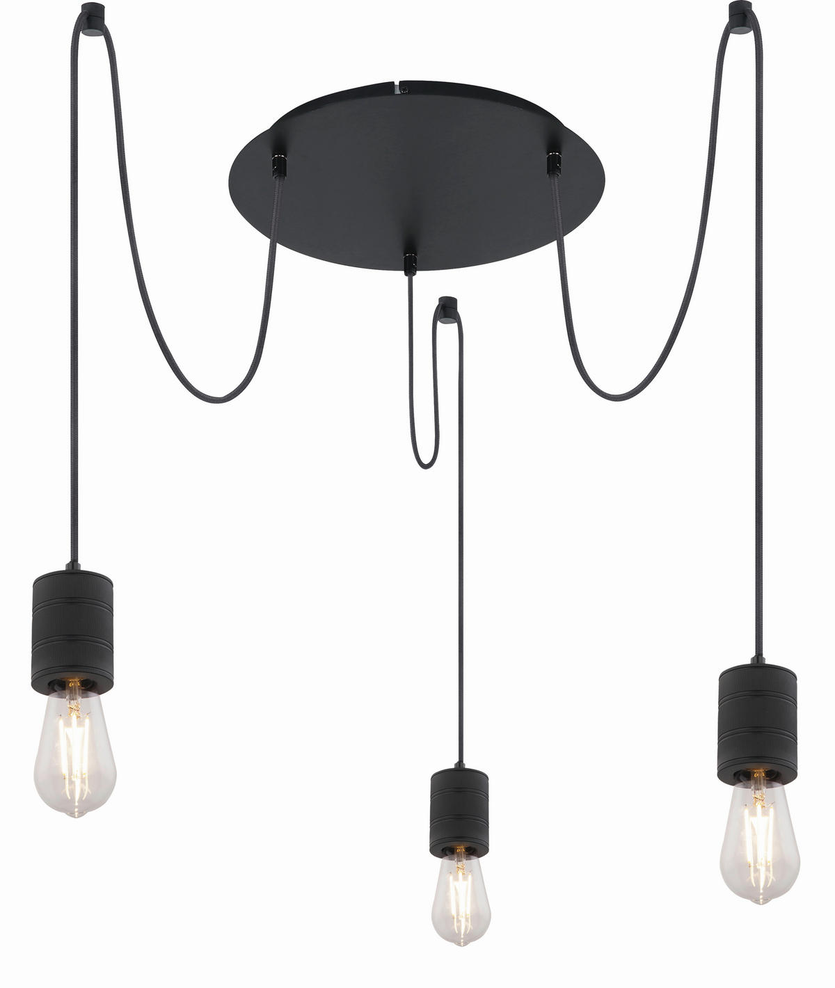 HÄNGELEUCHTE 35/160 cm  - Schwarz, Trend, Metall (35/160cm) - Marama