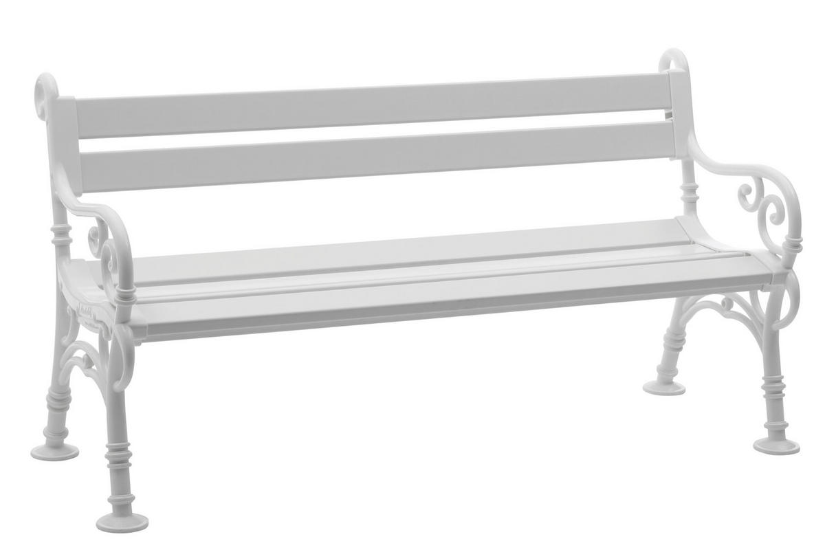 GARTENBANK 160/85/60 cm   - Weiß, Basics, Kunststoff (160/85/60cm) - Modante