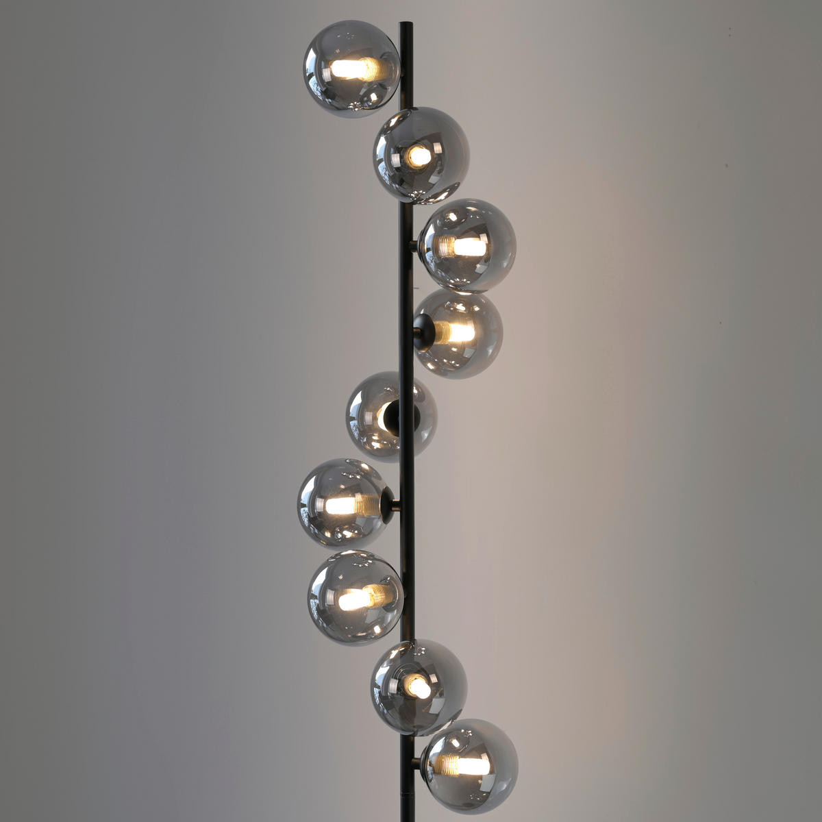 LED-STEHLEUCHTE SW DUBAI 25/25/164 cm   - Schwarz, Design, Glas/Kunststoff (25/25/164cm) - Schöner Wohnen