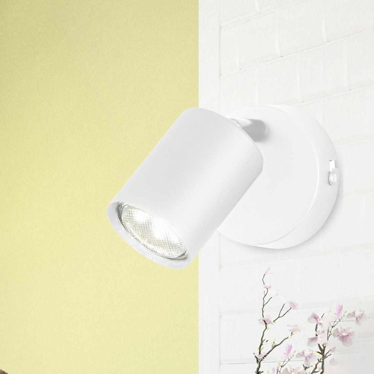 WANDLEUCHTE - Sandfarben/Weiss, Design, Metall (8/11cm) - Fischer & Honsel