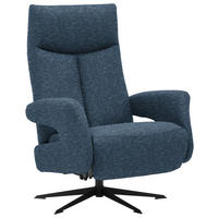 RELAXSESSEL Textil Dunkelblau  - Schwarz/Dunkelblau, Design, Textil/Metall (74/105/82cm) - Welnova