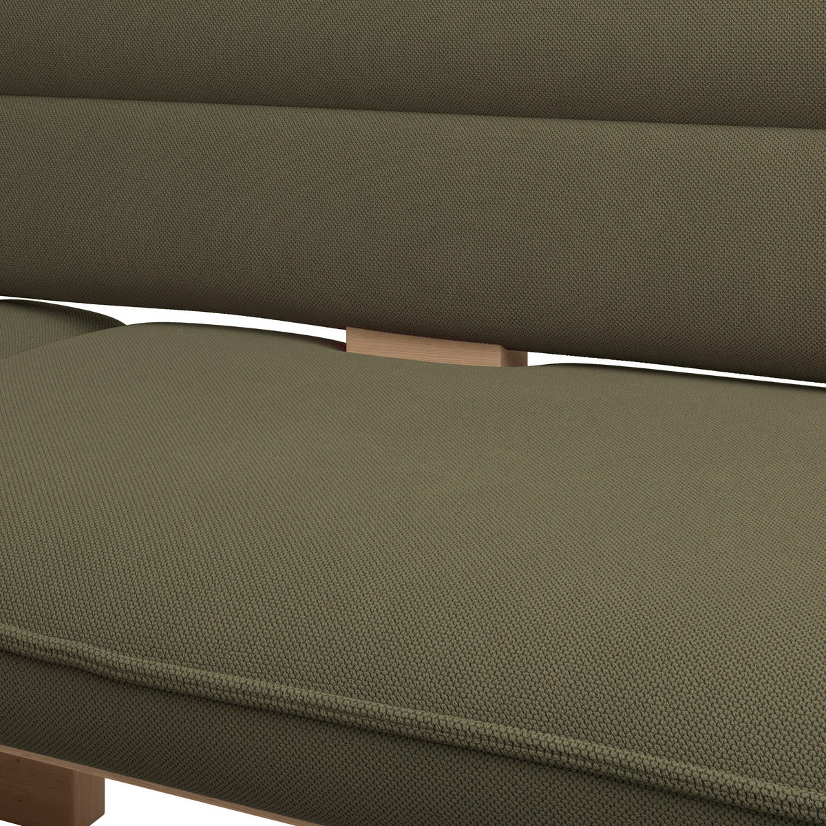 ECKBANK 170/232 cm Webstoff Grün Eiche Sperrholz   - Eichefarben/Grün, KONVENTIONELL, Holz/Textil (170/232cm) - Livetastic