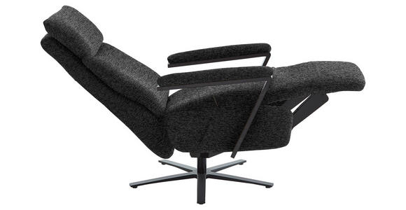 RELAXSESSEL in Textil Anthrazit - Anthrazit/Schwarz, Design, Textil/Metall (68/117/85cm) - Cantus