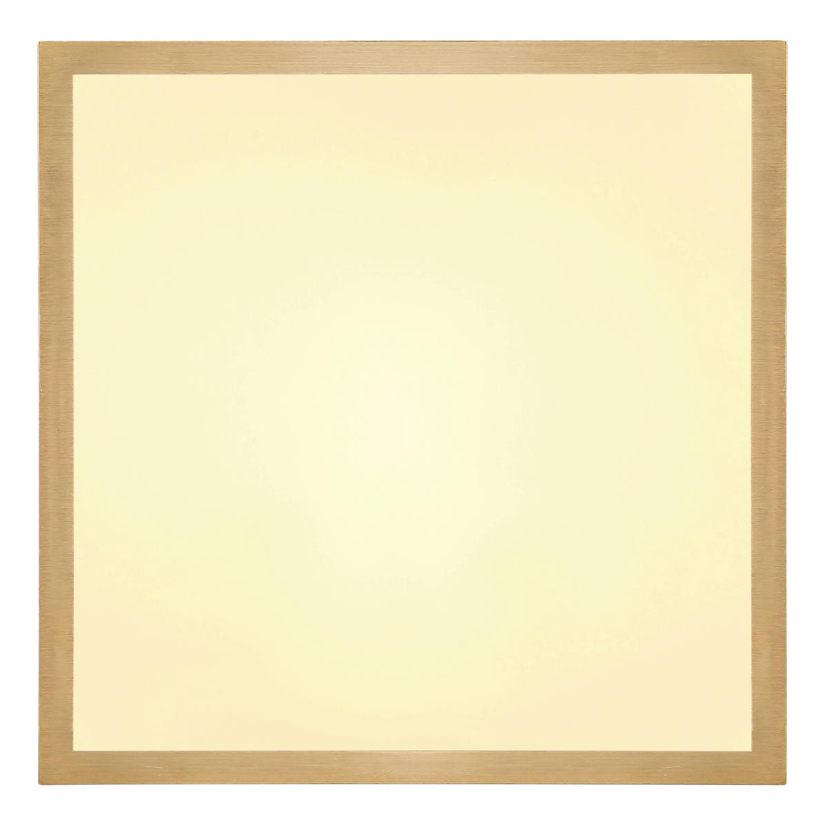 LED-DECKENLEUCHTE 15 W    25/25/3 cm  - Messingfarben/Opal, Konventionell, Kunststoff/Metall (25/25/3cm) - Globo