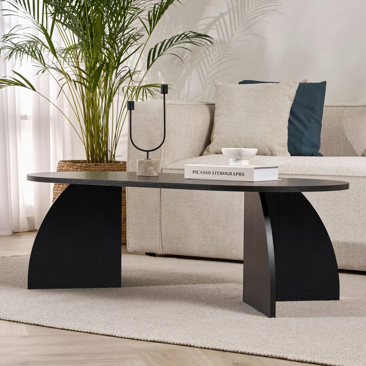 COUCHTISCH Schwarz  - Schwarz, MODERN, Holzwerkstoff (120/40/60cm) - MID.YOU