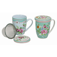 TEA-FOR-ONE-SET  - Blau/Weiß, Trend, Keramik/Metall (11cm)