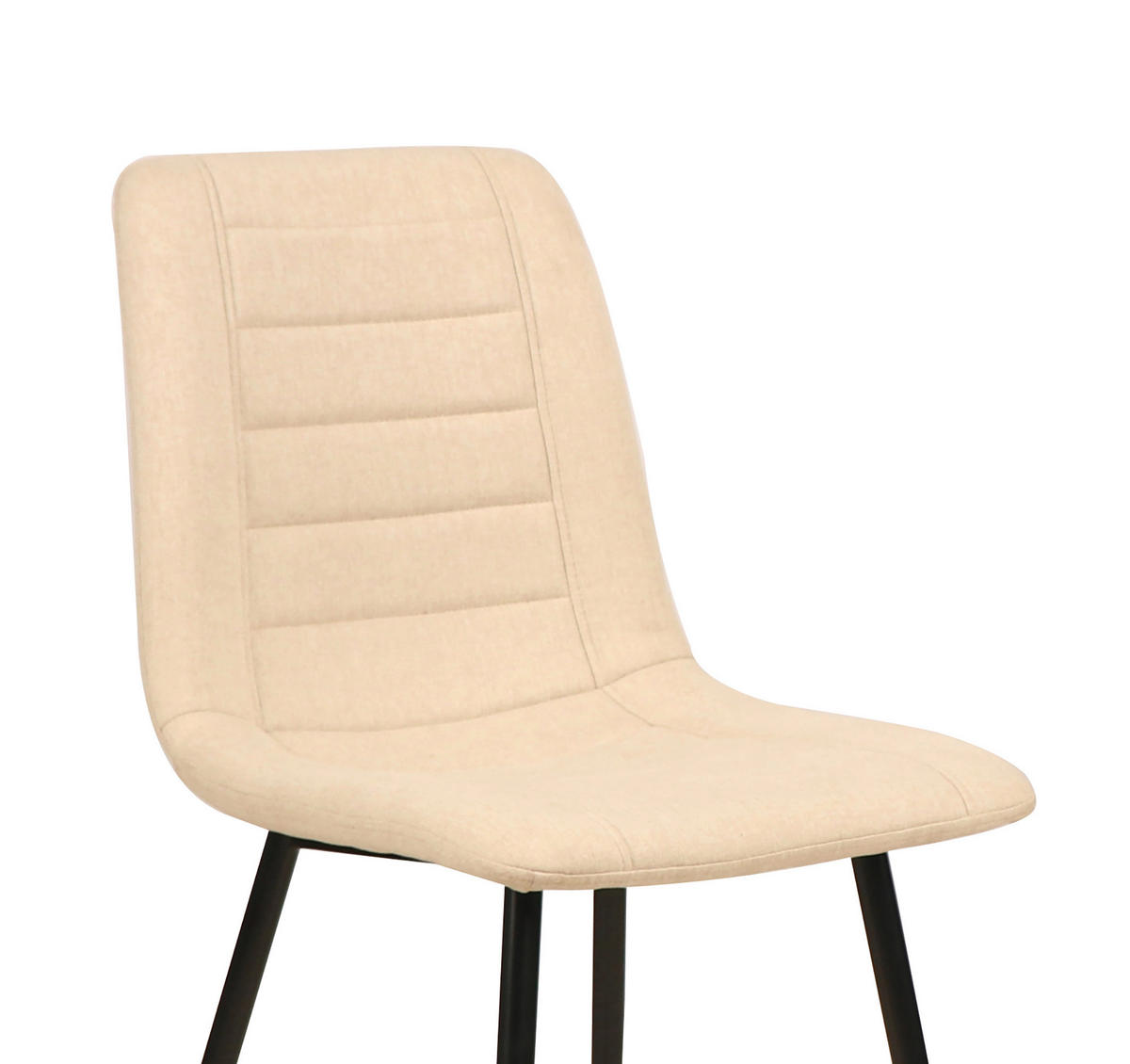 SZÉK fa, fém, textil bézs, fekete  - bézs/fekete, Design, textil/fa (45/86/55cm) - Xora