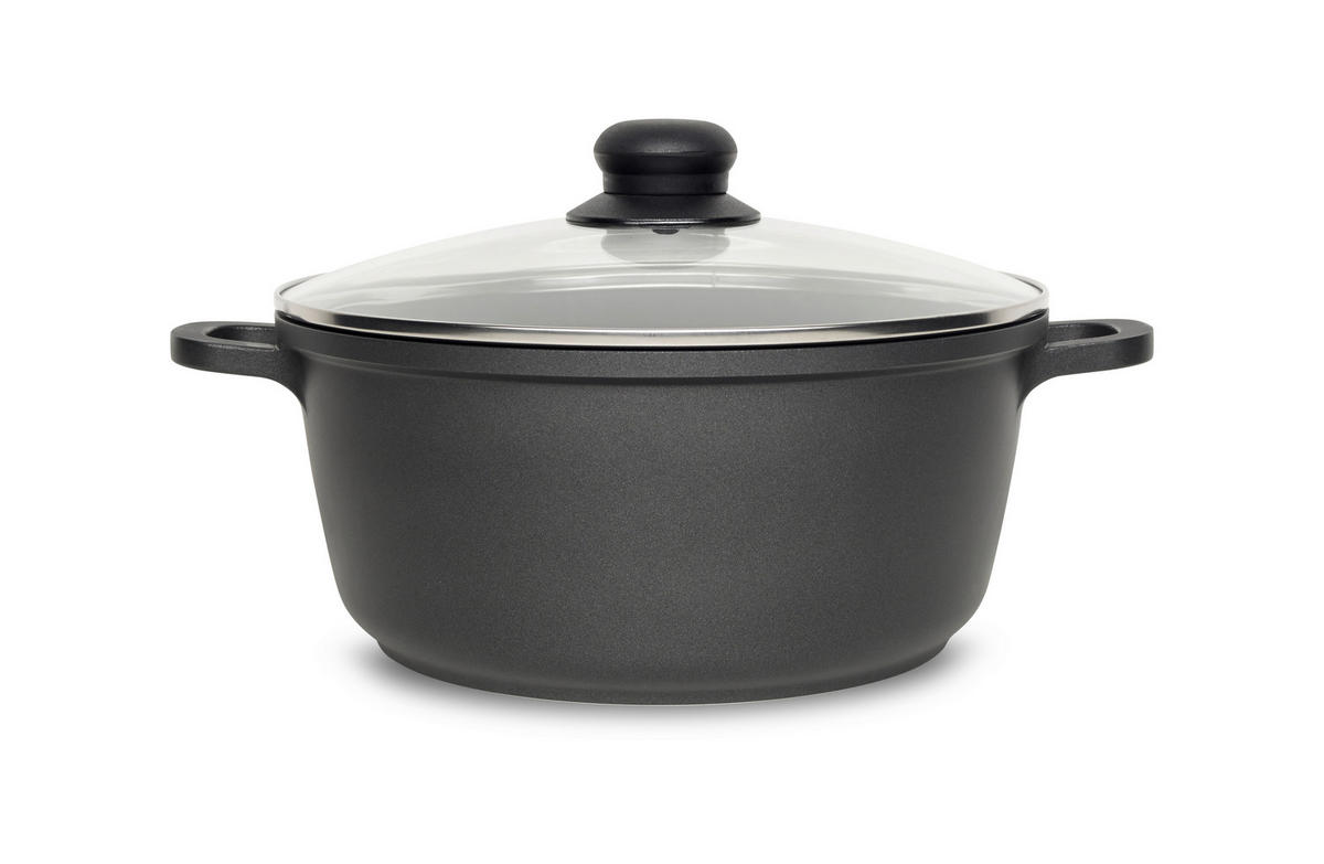 KOCHTOPF Turin 3,3 l  - Klar/Edelstahlfarben, Konventionell, Glas/Kunststoff (24/11,5cm) - Homeware Profession.