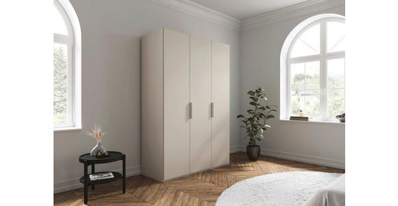 DREHTÜRENSCHRANK 151/235/61 cm,  in Champagner, 3-türig  - Champagner, Basics, Holzwerkstoff/Metall (151/235/61cm) - Novel