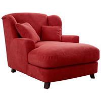 XXL-SESSEL in Rot  - Dunkelbraun/Rot, Modern, Holzwerkstoff/Textil (109/104/145cm) - Sit & More