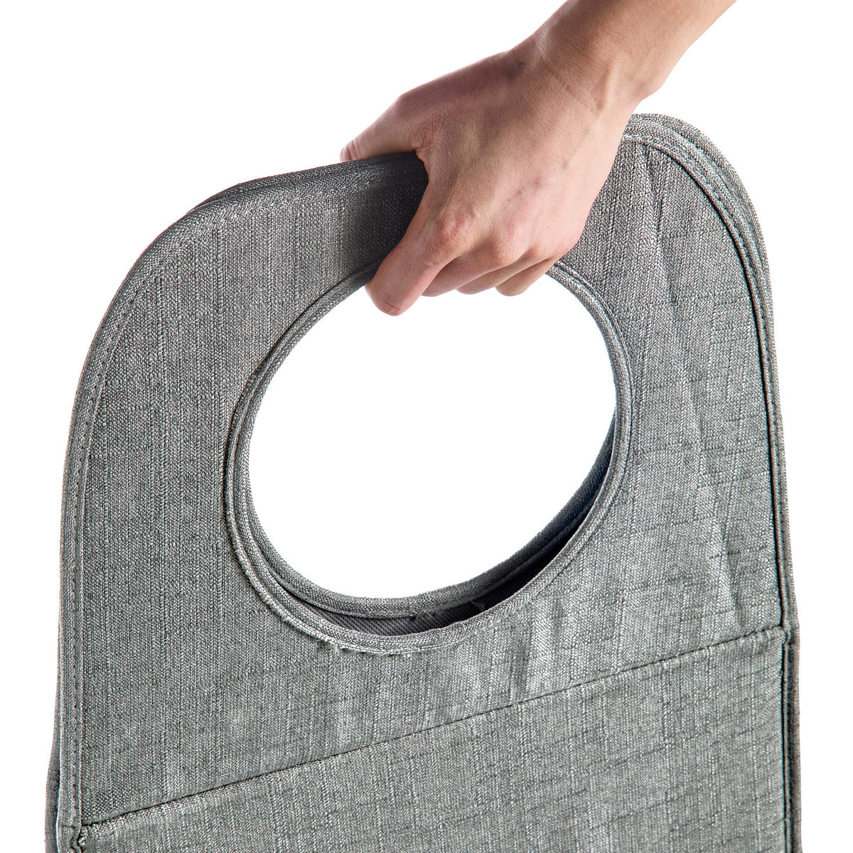 WÄSCHEKORB - Hellgrau, Basics, Textil (40/63/30cm) - Ambia Home