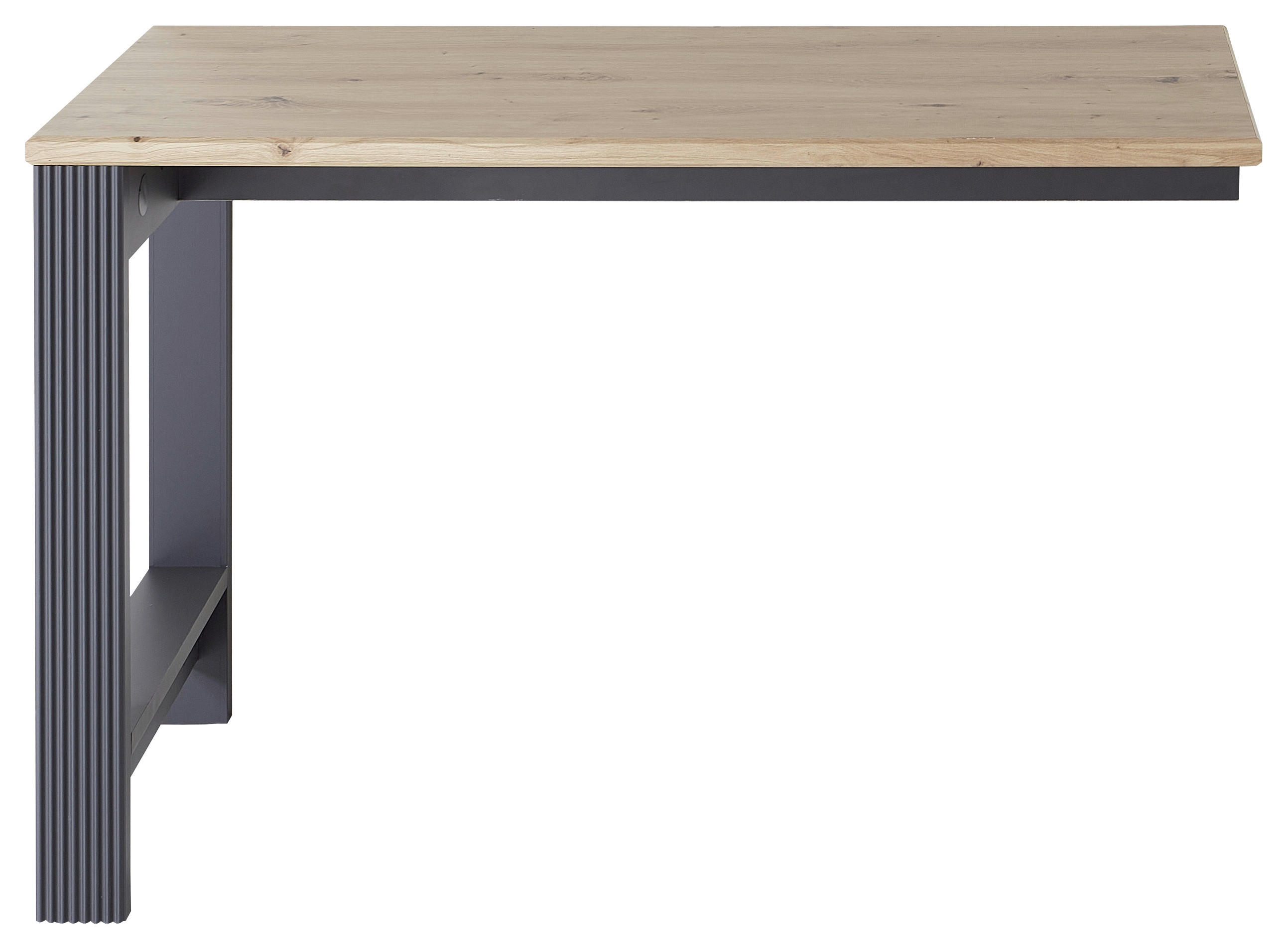 ANBAUSCHREIBTISCH Graphitfarben, Eiche Artisan  - Graphitfarben/Eiche Artisan, KONVENTIONELL, Holzwerkstoff (120/76/50cm) - Carryhome