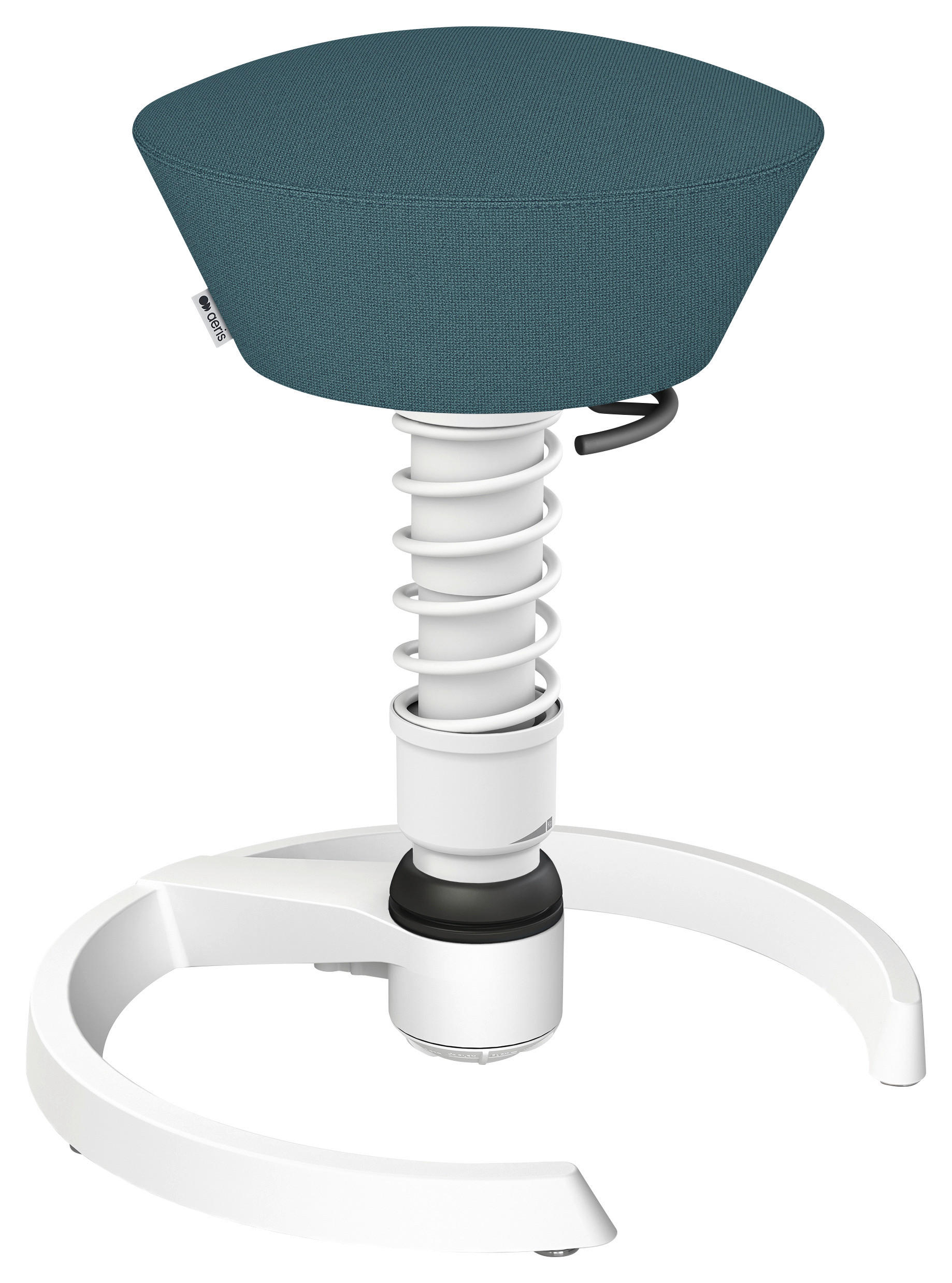 BÜROHOCKER recycel-Polyester Blau, Weiß  - Blau/Weiß, Basics, Textil/Metall (55/45,66/55cm) - Aeris