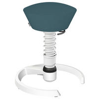 BÜROHOCKER recycel-Polyester Blau, Weiß  - Blau/Weiß, Basics, Textil/Metall (55/45,66/55cm) - Aeris