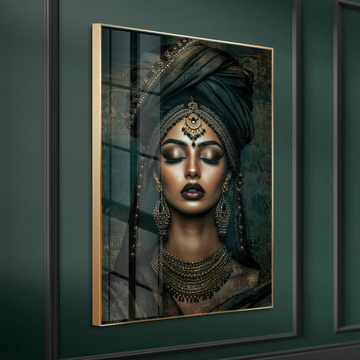 GLASBILD 80/120 cm  - Multicolor, Basics, Glas/Holz (80/120cm)