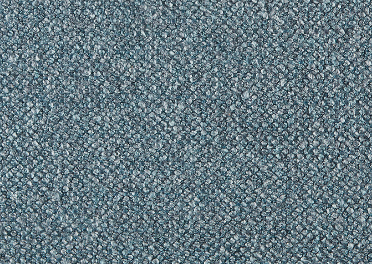 ECKSOFA in Bouclé Blau  330/186 cm  - Blau/Schwarz, Design, Textil/Metall (330/186cm) - Johann Jakob