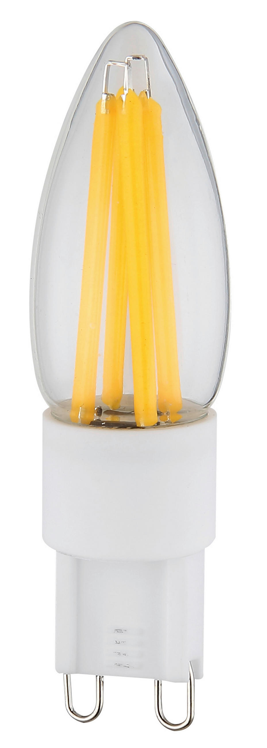 LED SIJALICA - prozirna/bela, Osnovno, staklo/keramika (1,8/6,5cm)