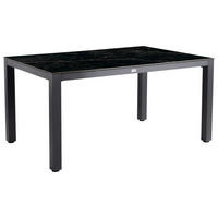 GARTENTISCH 180/100/75 cm Metall Anthrazit, Schwarz  - Anthrazit/Schwarz, Basics, Kunststoff/Metall (180/100/75cm) - Tierra Outdoor