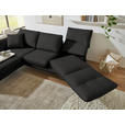 ECKSOFA  in Flachgewebe Anthrazit  175-224/255-365 cm  - Anthrazit/Schwarz, Design, Textil/Metall (175-224/255-365cm) - Dieter Knoll