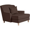 XXL-SESSEL in Lederlook Braun  - Naturfarben/Braun, Modern, Holz/Holzwerkstoff (136/107/142cm) - Max Winzer