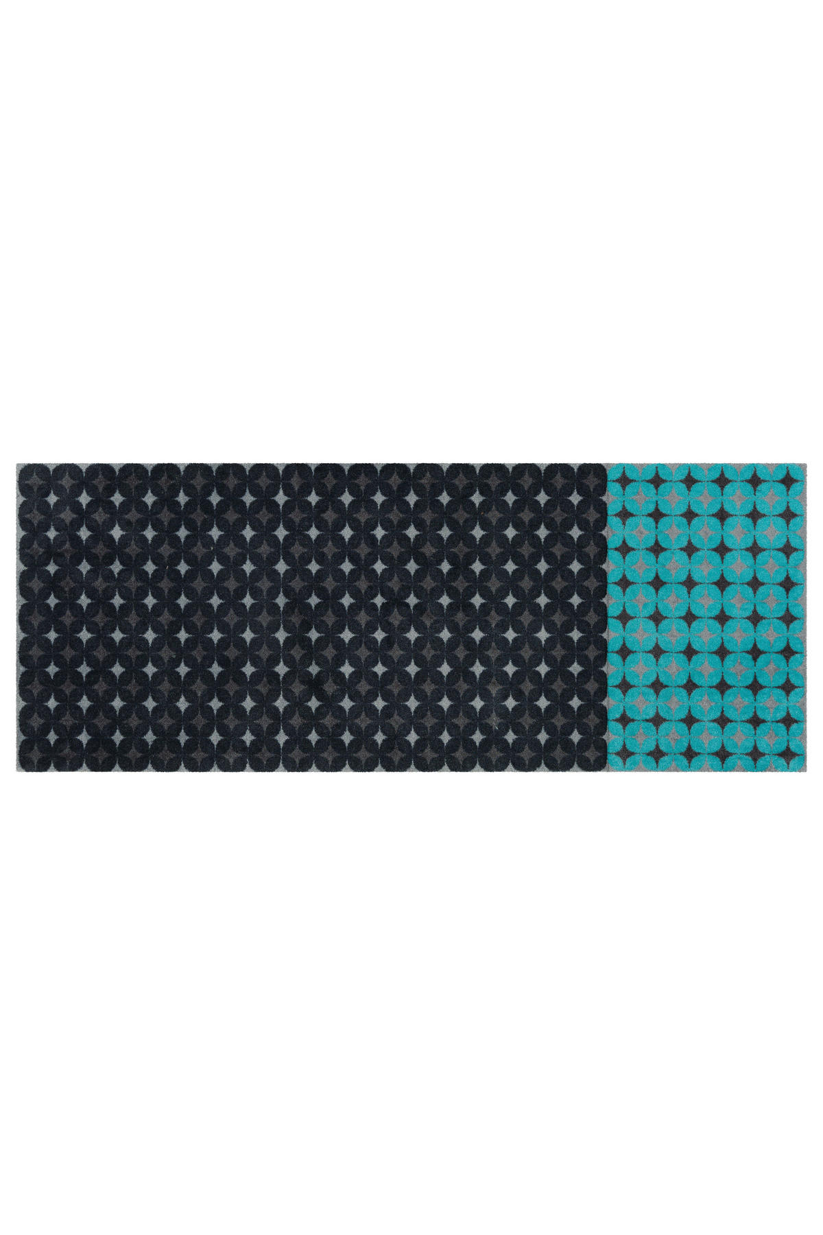 FUSSMATTE 64/168 cm  - Blau/Anthrazit, Basics, Kunststoff/Textil (64/168cm) - Kayoom