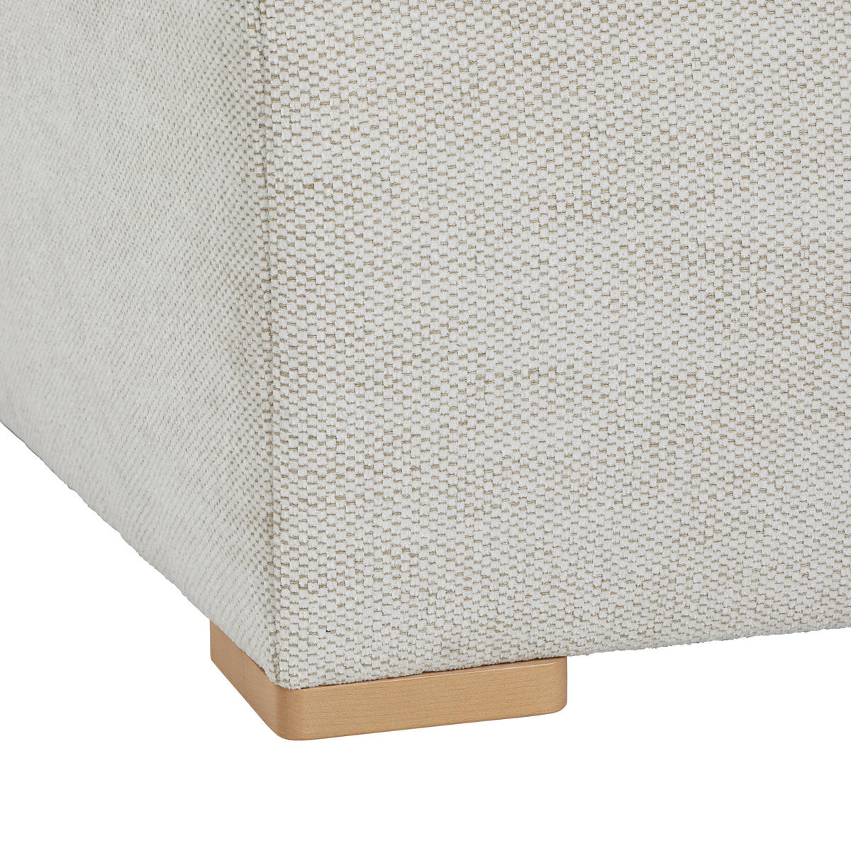 WOHNLANDSCHAFT in Flachgewebe Beige  - Beige/Buchefarben, Konventionell, Holz/Kunststoff (283/371/208cm) - Livetastic