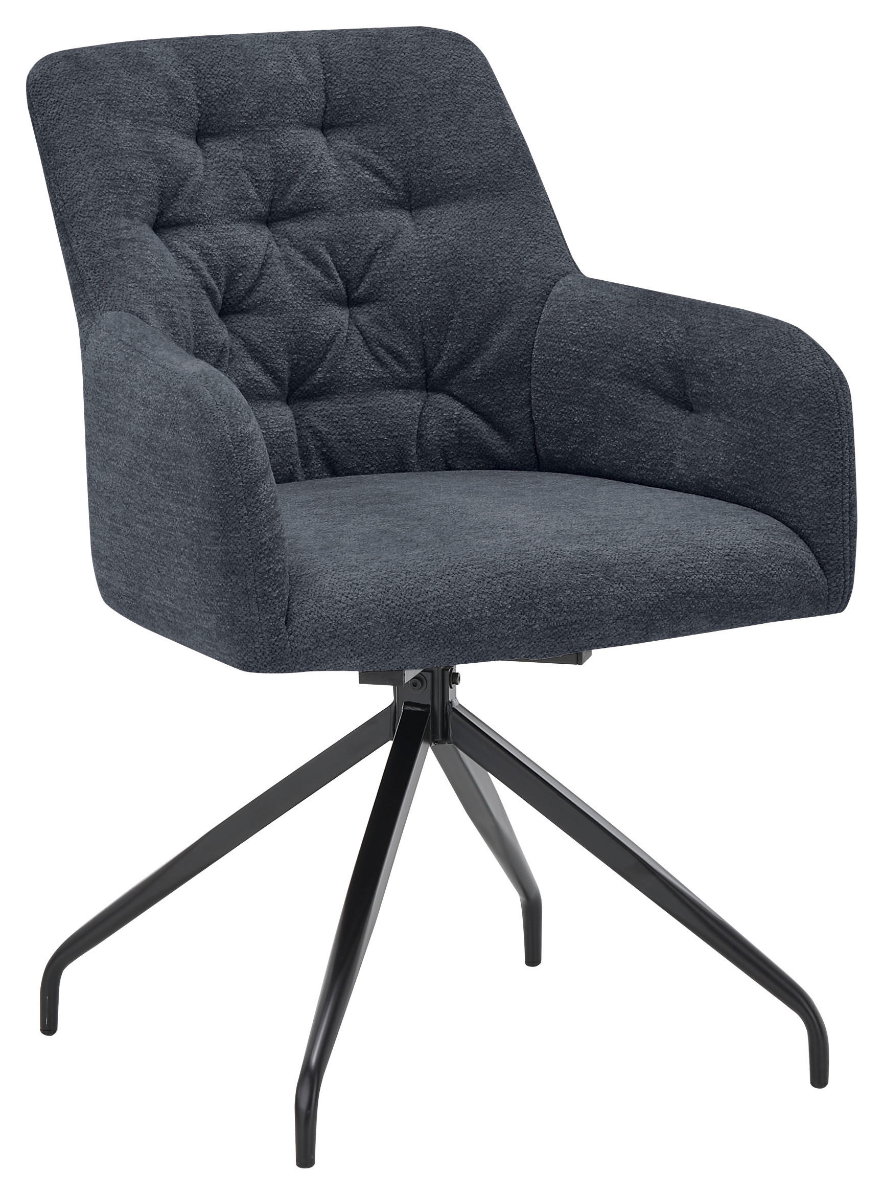 ARMLEHNSTUHL  in Eisen  - Anthrazit/Schwarz, Design, Kunststoff/Metall (60,5/85/64cm) - SetOne by Musterring