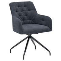 ARMLEHNSTUHL  in Eisen  - Anthrazit/Schwarz, Design, Kunststoff/Metall (60,5/85/64cm) - SetOne by Musterring