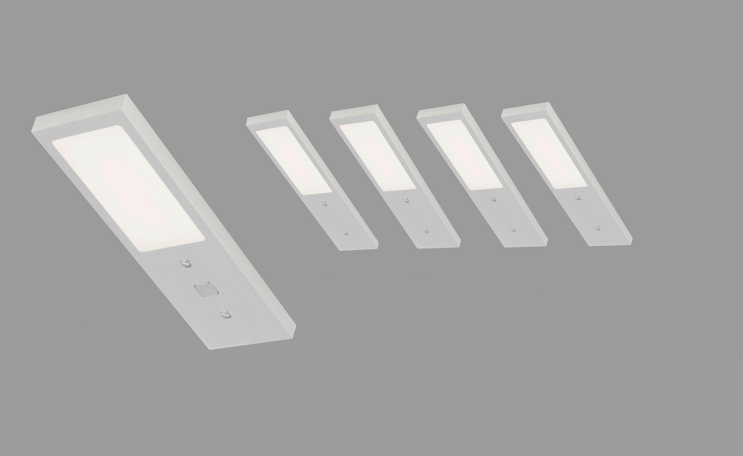UNTERBAULEUCHTEN-SET 5/0,7/17 cm  - Alufarben, Basics, Metall (5/0,7/17cm)