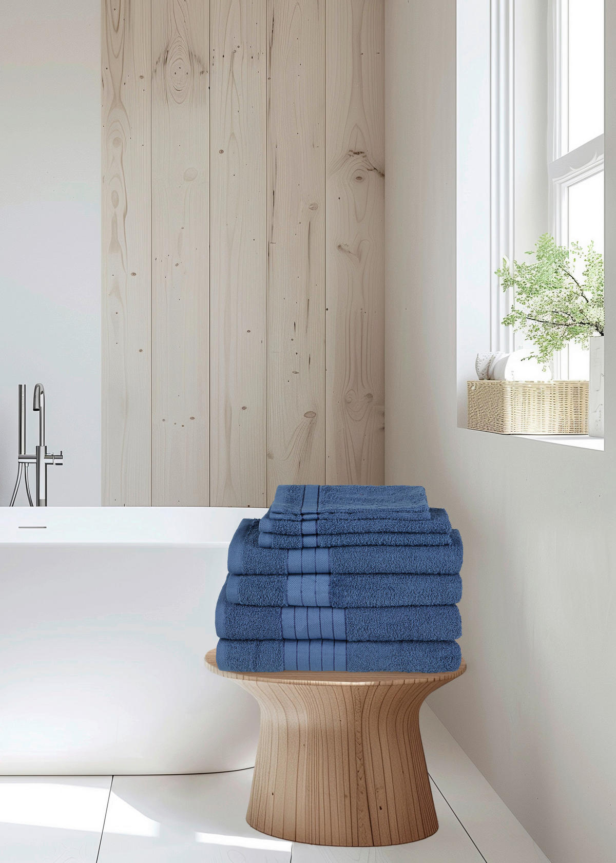 FROTTIERSET Blau 8-teilig  - Blau, Basics, Textil