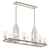 TAKKRONA Elstead Kimrose 113.7/55.8/32.5 cm  - nickelfärgad, Klassisk, metall/glas (113.7/55.8/32.5cm) - Elstead Lighting