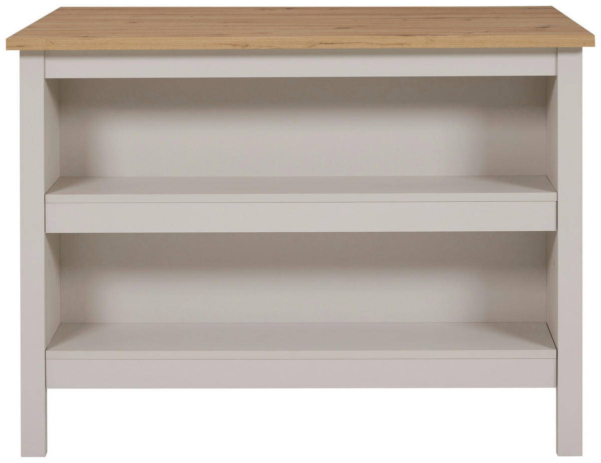 KÜCHENINSEL 124/91,5/75 cm  in Kaschmir, Eiche Artisan  - Kaschmir/Silberfarben, ROMANTIK / LANDHAUS, Holzwerkstoff/Metall (124/91,5/75cm) - home24