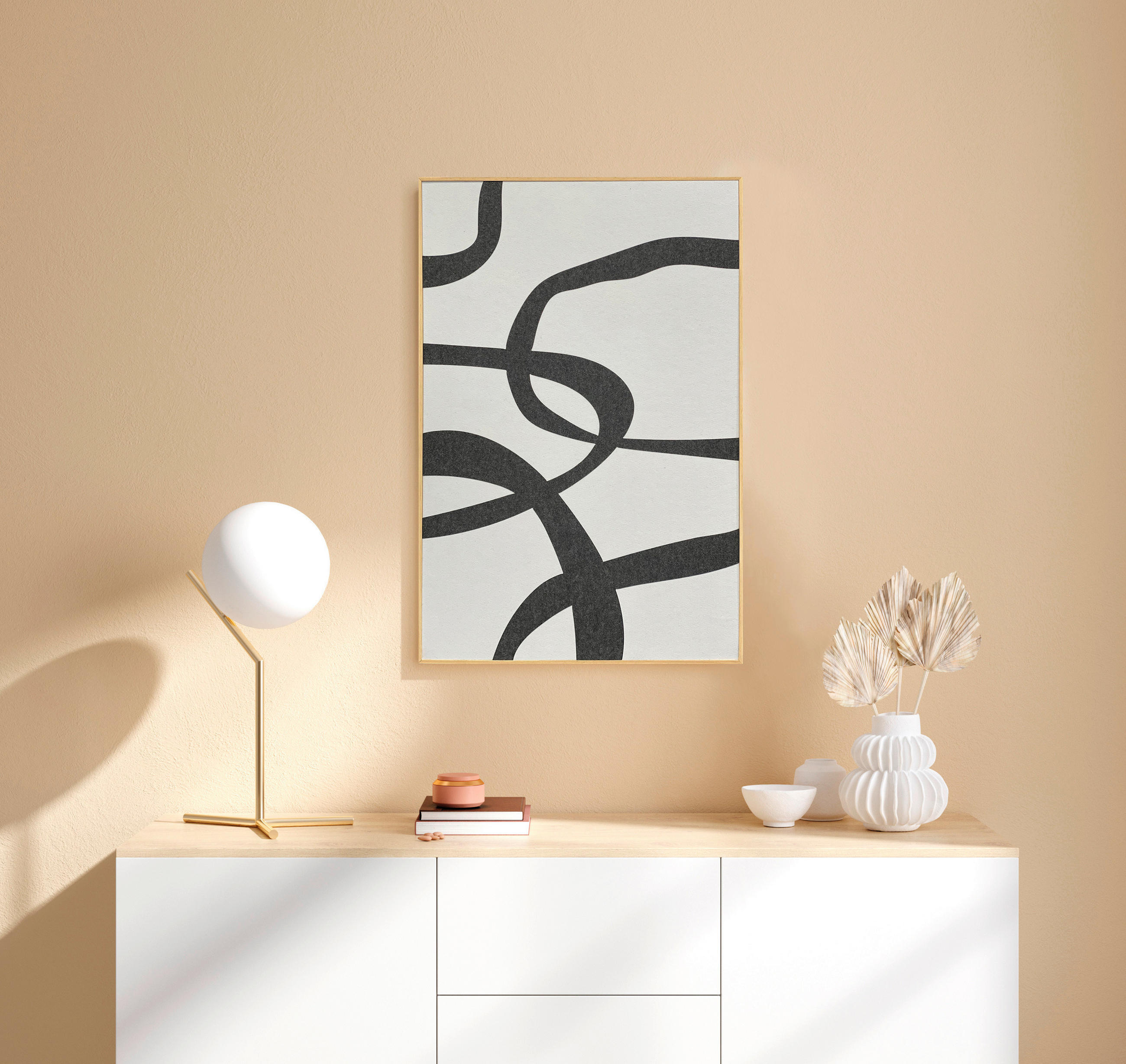 BILD 80/120/10 cm  - Weiß/Naturfarben, Basics, Holz/Kunststoff (80/120/10cm)