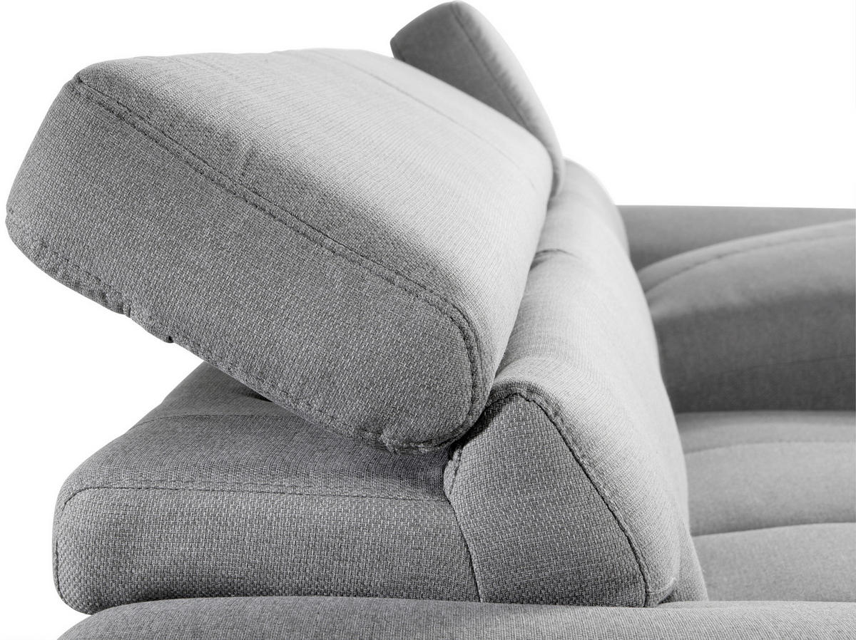 WOHNLANDSCHAFT in Flachgewebe Grau, Schwarz  - Schwarz/Grau, Konventionell, Kunststoff/Textil (170/267cm) - Livetastic