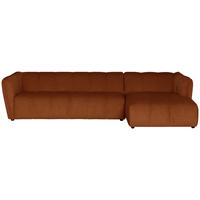 ECKSOFA LIVOLI in Chenille Rostfarben  306/160 cm  - Rostfarben/Schwarz, Design, Textil (306/160cm) - MID.YOU