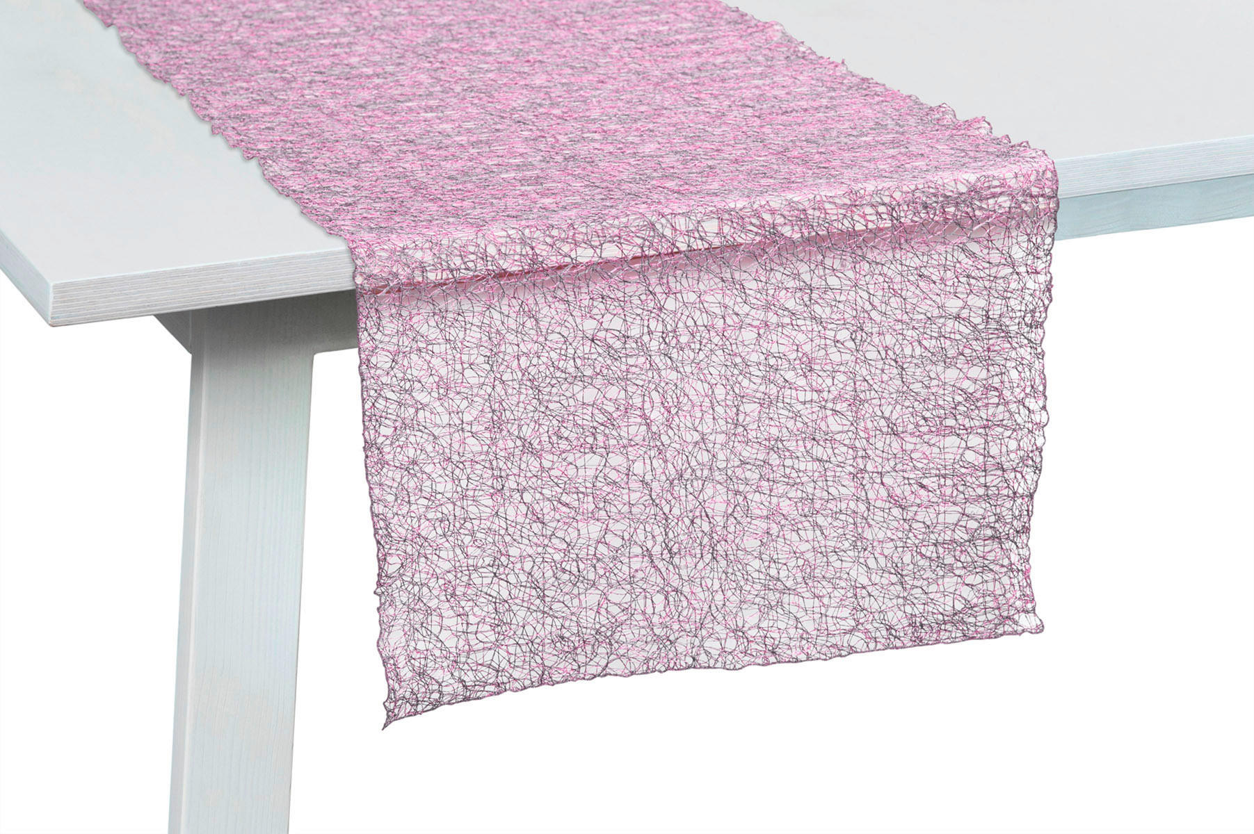 TISCHLÄUFER Veneto 045/140 cm  - Hellrosa, Design, Textil (045/140cm)