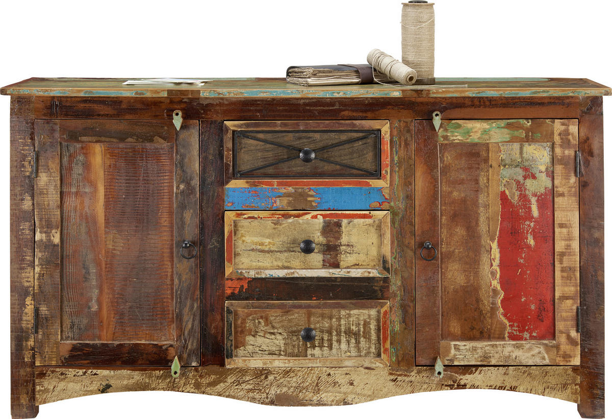 COMODĂ 150/85/40 cm  - maro/multicolor, Lifestyle, metal/lemn (150/85/40cm) - Landscape