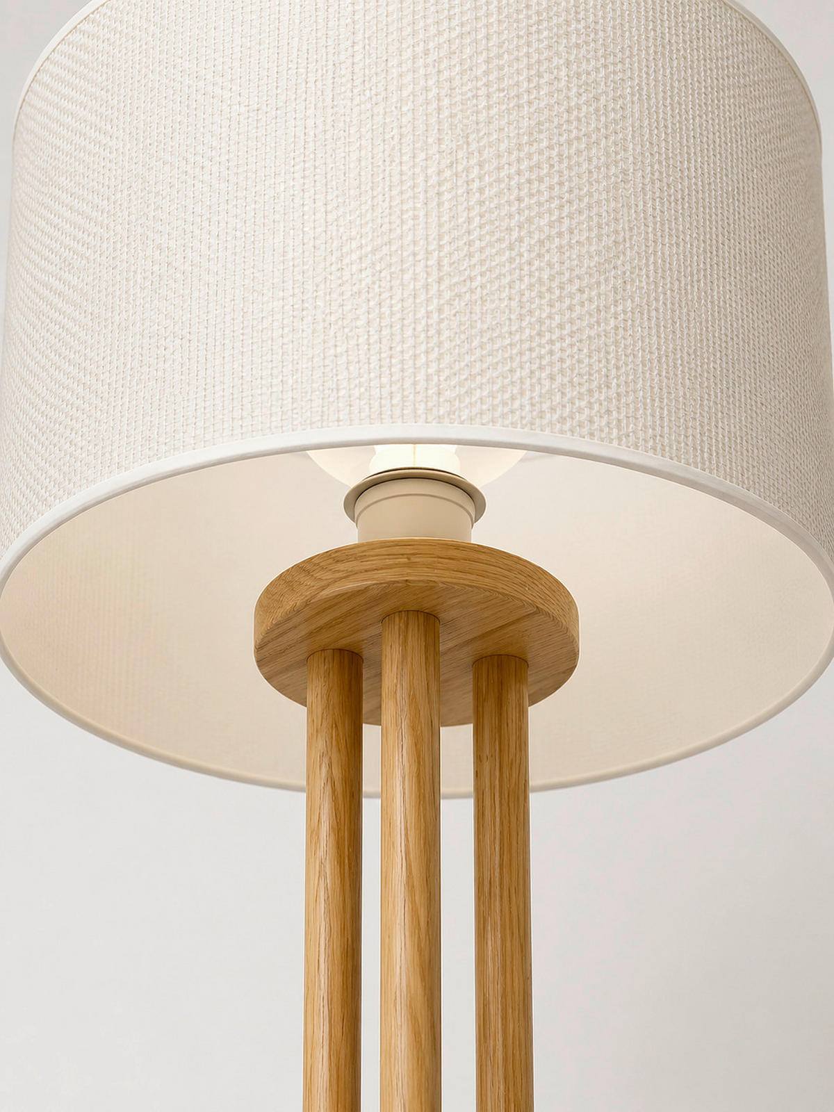 STEHLEUCHTE Patagonia 50/160 cm  - Eichefarben/Creme, Natur, Holz/Textil (50/160cm) - Waldwelt