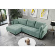 ECKSOFA  in Chenille Mintgrün  - Schwarz/Mintgrün, KONVENTIONELL, Holz/Textil (160/290cm) - Carryhome