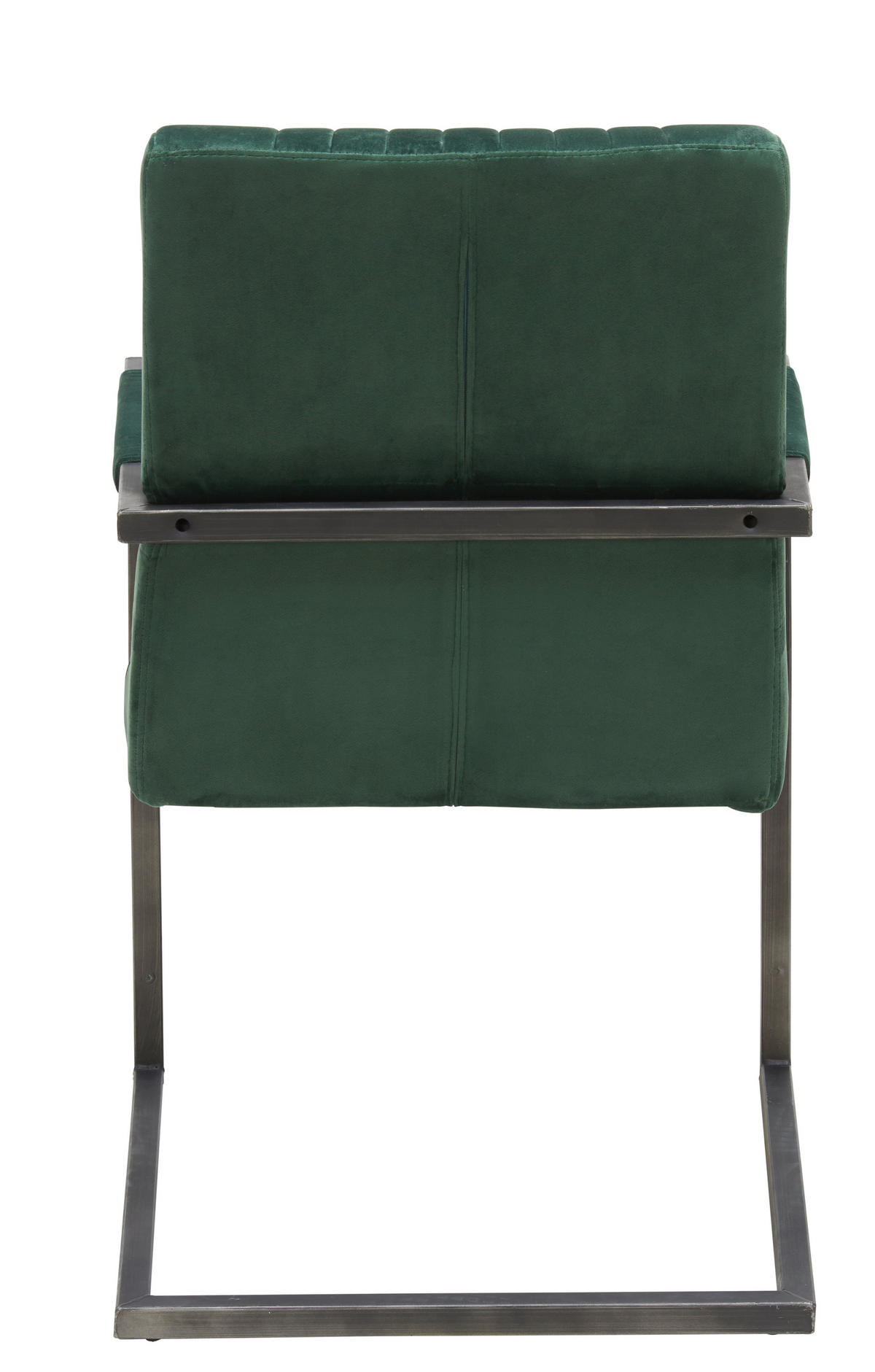 STOLIČKA S PODRÚČKAMI, železo, zamat, zelená, čierna - čierna/zelená, Trend, kov/textil (54/91/63cm) - Ambia Home