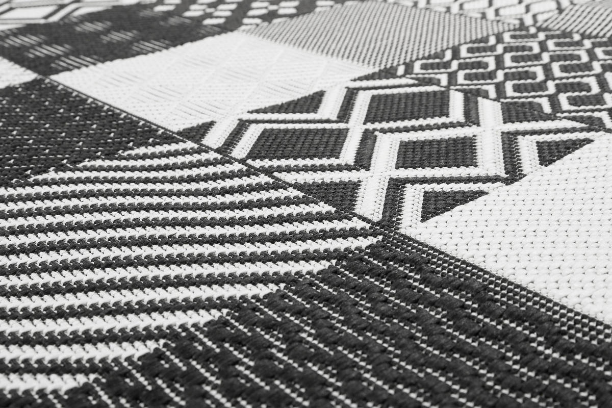 OUTDOORTEPPICH 200/290 cm Esprit Schwarz, Weiß  - Schwarz/Weiß, KONVENTIONELL, Textil (200/290cm) - Esprit