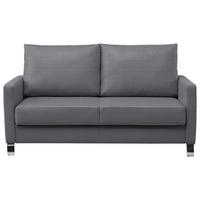 SCHLAFSOFA Feincord Dunkelgrau  - Chromfarben/Dunkelgrau, Design, Textil/Metall (140/90/95cm) - Bali