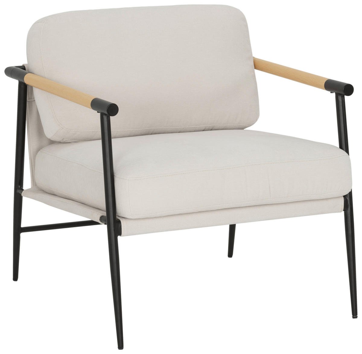 KŘESLO, textil, bílá - bílá/ořechovec, Trend, kov/textil (74/84.5/70.5cm) - MID.YOU