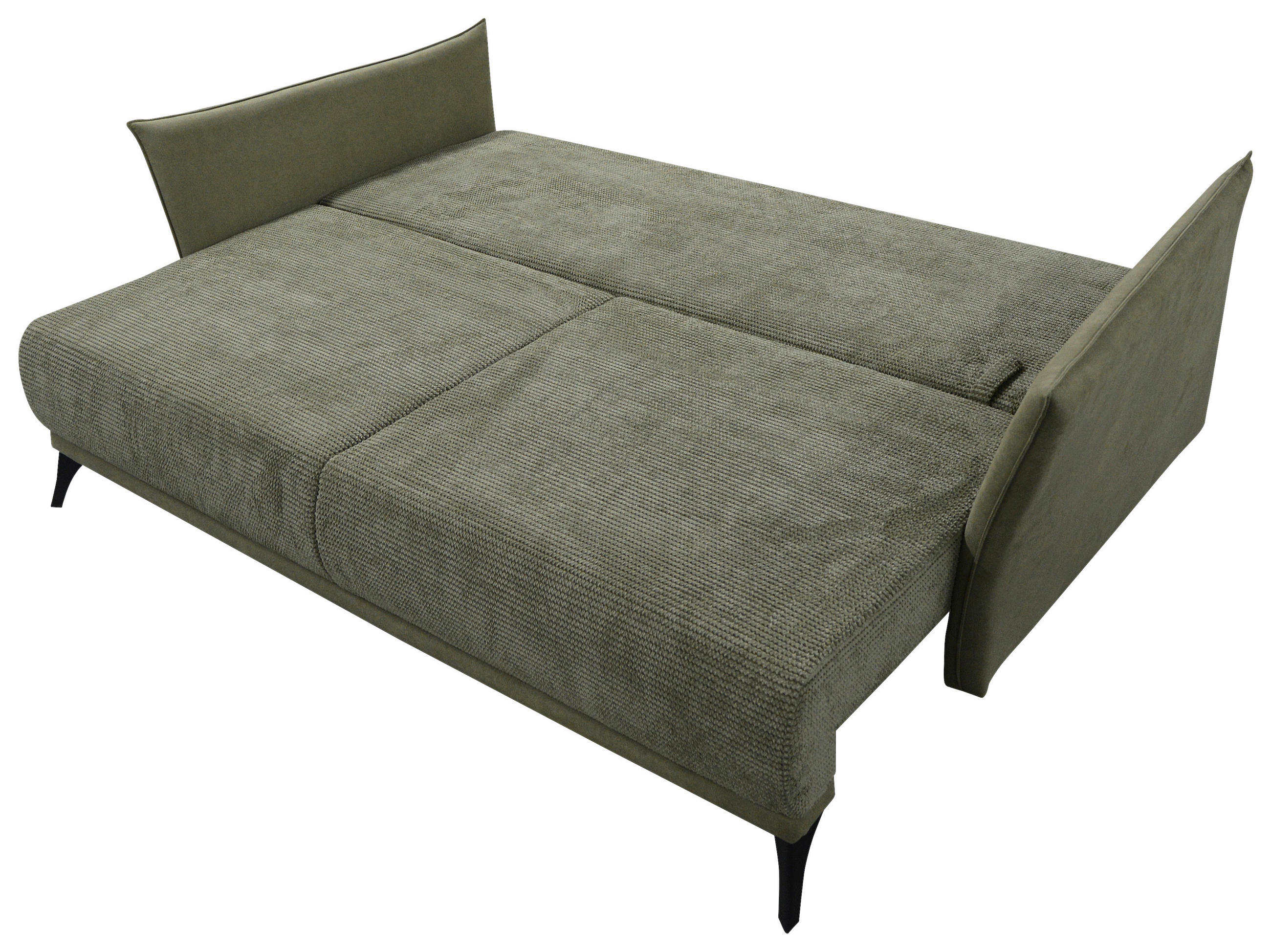 Thumbnail - Carryhome Schlafsofa, Olivgrün, Textil, 2-Sitzer, Füllung: Schaumstoffflocken,Schaumstoffflocken, 223x72x100 cm, Liegefu...