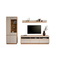 WOHNWAND 3-teilig  in Eiche Artisan  292/205/40 cm  - Kaschmir/Eiche Artisan, Design, Glas/Holzwerkstoff (292/205/40cm) - MID.YOU